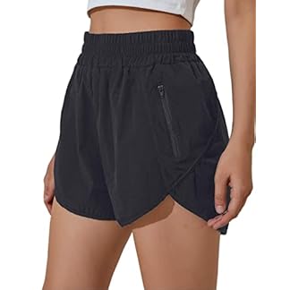 BMJL Women’s Running Shorts Elastic High Waisted Shorts Pocket Sporty Workout Shorts Quick Dry Athletic Shorts Pants