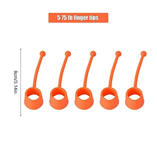 Doefo Finger Strengthener | 5 Elastic Silicone Grip Strength Trainer & Hand Strengthener | Portable Finger Extension Exerciser Set for Improving Finger and Wrist Strength, 10lb 20lb 40lb 60lb 75lb
