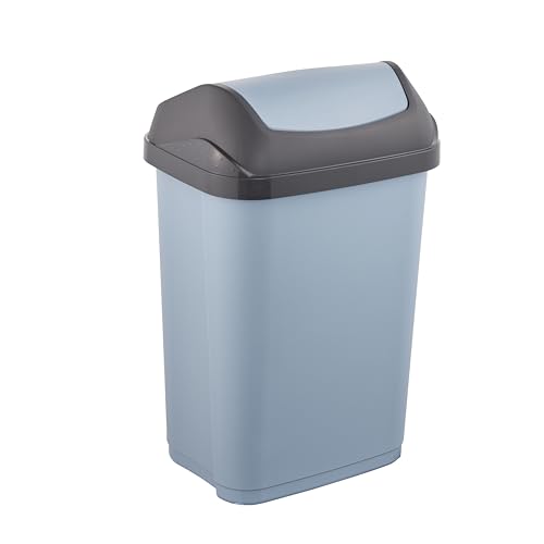Image of keeeper 1030768000000 Trash Can, Plastic, nordic blue