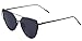 Produktbild BOZEVON Damen-Sonnenbrille kühle Art- und Weiseklassische Luxuxmetallrahmen-Katzenaugen-Spiegel-Gläser Schwarz-Grau