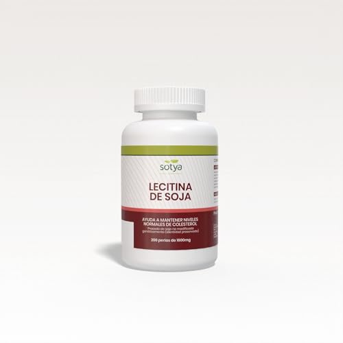 Sotya Lecitina de Soja, 200 Perlas, 1600mg, Suplemento para Niveles Normales de Colesterol