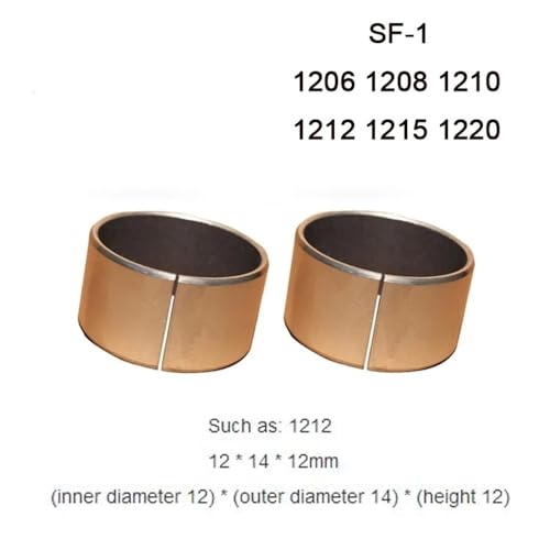 Cojinetes de manguito 12x14mm en cobre autolubricante para alta carga de fatiga mecánica 2