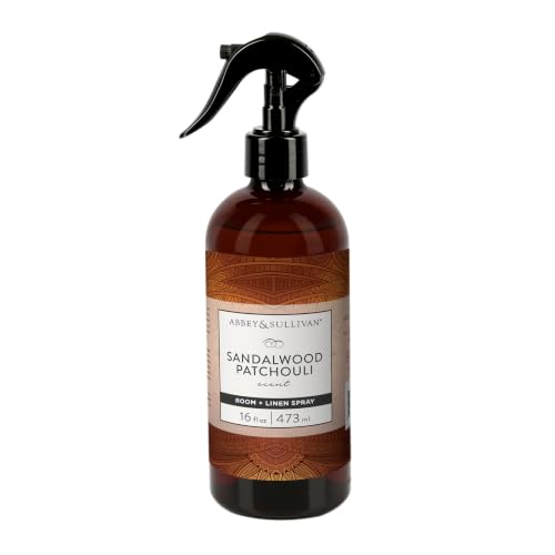 Abbey & Sullivan Odor Eliminating and Refreshing Linen and Room Spray Sandalwood Patchouli 16 oz