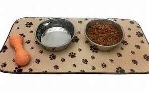 NEERAK Pet Feeding Mat- for Food and Water Bowl-No Stains Quick Dry Dog Water Dispenser Mat- Pet Supplies- Water Bowl for Messy Drinkers 50X75CM. (Pack of 1) 2