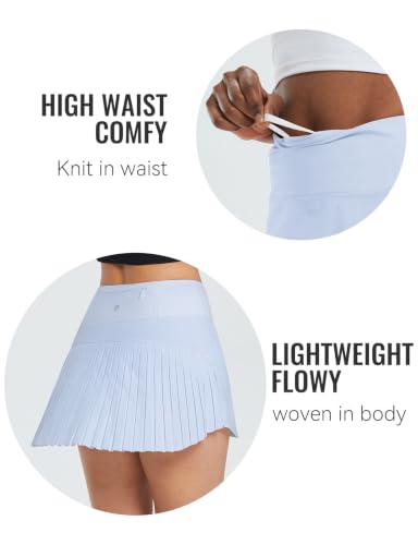 Image of baleaf Women's Pleated Tennis Skirt Golf Skorts for Woman High Waisted Lightweight Athletic Shorts Pockets