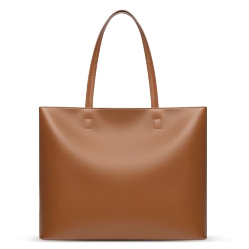Flintronic Damen Henkeltaschen, Handtasche Damen, PU-Leder-Handtasche mit Reißverschlussfach, Große Schultertasche PU Leder Tote Shopper Bag für College, Schule, Arbeit, Alltag, Reisen-38*30*10.5cm