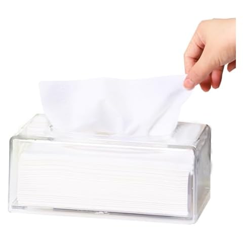Hibucuo Acrylic Tissue Box Holder for Home Cover