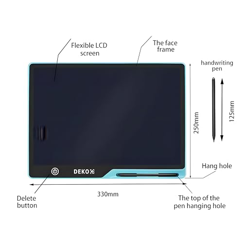 Image of Magic Slate 16-inch LCD Writing Tablet with Stylus Pen, for Drawing, Playing, Noting by Kids & Adults (Rechargeable LCD Writing Tablet) (Blue)