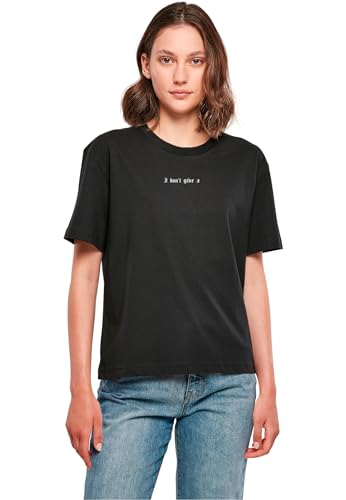 Miss Tee Mst009-i Don't Give A tee Camiseta, Negro, L Mujeres