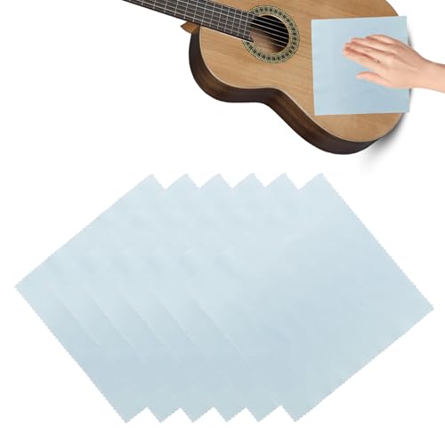 Instruments Cleaning Cloths,6-Pack Guitar Cloths MicrofiberUniversal Soft Microfiber Clean Cloths,String Instrument Polishing Cloth,Flute Cleaning Cloth