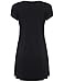 Romwe Women's Short Sleeve Shirt Casual Swing Dress Black XS