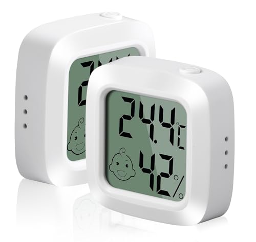 Vinabo 2 pièces Petit Thermomètre Hygromètre Intérieur...