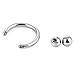 COTTVOTT 10pcs 14G 16G Stainless Steel Horseshoe Hoop Rings Ear Eyebrow Nose Septum Nipple Piercing 6-14mm (10pcs ball 16G*8 * 3)