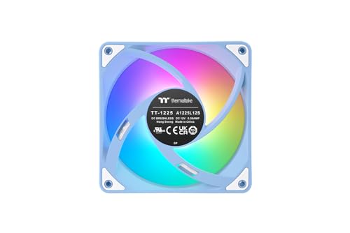 Image of Thermaltake CT120 EX ARGB Sync PC Cooling Fan Hydrangea Blue 3 Pack /Fan /12025 /PWM 500~2000 RPM /ARGB MB Sync /Hydrangea Blue