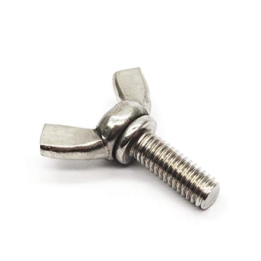 Wing Bolt Wing Screw Stainless Steel Butterfly Bolt Screw Thumb Hand Screws 10pcs (M6-1.0x16mm)