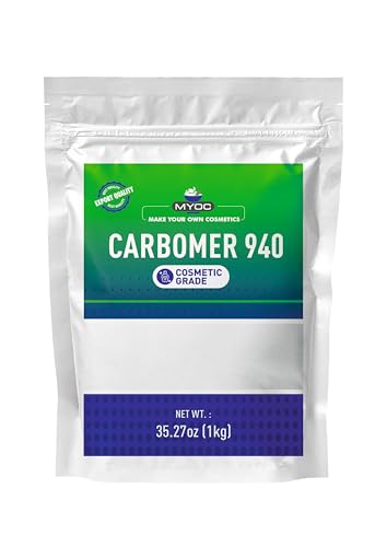 Image of Carbomer 940 Powder for DIY skincare - 1000 g - cosmetic grade gel base for face, hair, hand gel and serum formulations