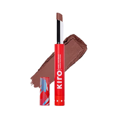 Kiro Slickstick Luxe Matte Lipstick - Blushed Cocoa, 2.4g | High-Pigment Velvet Matte Finish | Hydrating & Long-Lasting | Infused with Peptides & Hyaluronic Spheres | 18 Nude, Pink, Brown & Red Shades