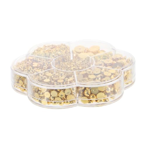 BELLIFFY Delicate Nail Charms Set Multi-Functional Half Pearls Decorative Craft for DIY Nail Art