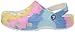 Crocs Women's Classic Tie Dye Graphic Clog, White/Multi, 9 US Women / 7 US Men