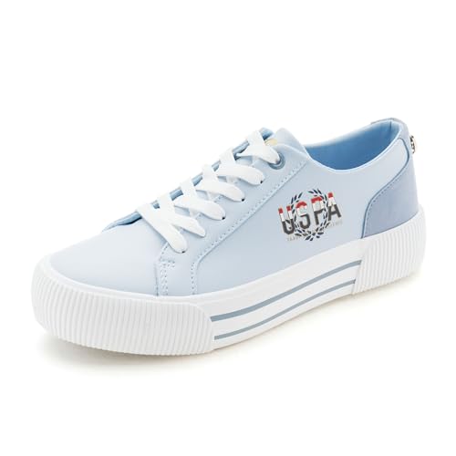 U.S. Polo Assn. Women Blue Lace Up Sneaker Shoes LT. BLUE - Image 2