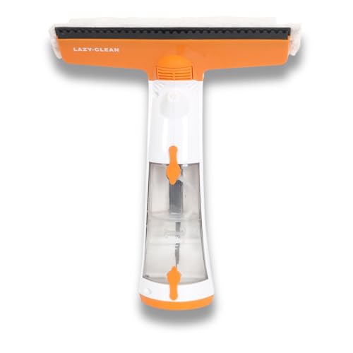 Cordless Window Vacuum Cleaner Rechargeable - 2-in-1 Spray & Suction Squeegee for Streak-Free Cleaning on Windows, Mirrors, Tiles, Condensation, Cars & Campers - Fast Charging Dual Tanks