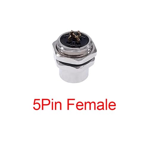 Conector M12 para panel trasero hembra A de 5 pines con acoplamiento roscado M1216 2