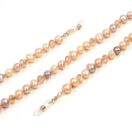 Lunettes de soleil en perles d'exception et chaîne de créateur raffinée - 5