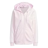 100% Baumwolle French Terry adidas Damen Essentials 3-Streifen French Terry Regular Full-Zip Hooded Track Top