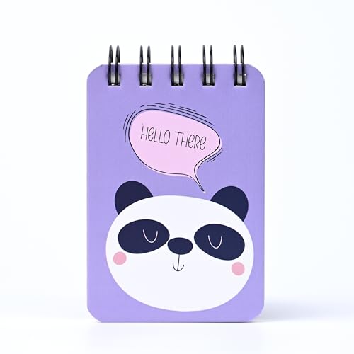 Image of Spiral Pocket Notebook (7.5 x 11 cm) | Cute Mini Notepad | Small Handy Notebook for School, Office & Personal Notes (Hello There)