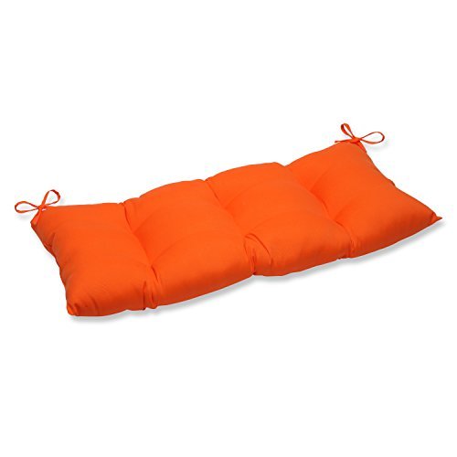 Pillow Perfect Indoor/Outdoor Sundeck Orange Swing/Bench Cushion by Pillow Perfect