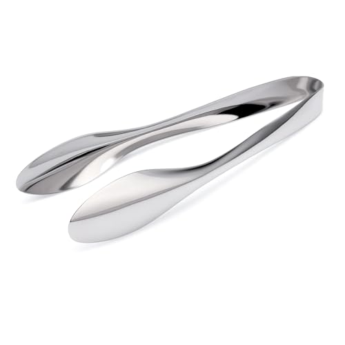 Natier Premium Stainless Steel Serving Tongs (6'' Small)