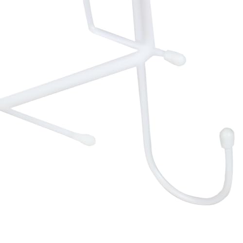 Wall-Mounted Vinyl Coated Compact Iron and Ironing Board Holder, (White) by Home Basics | Space Saving Household Laundry Room Hanger Organizer | 2 Deep Hooks for Secure Hold