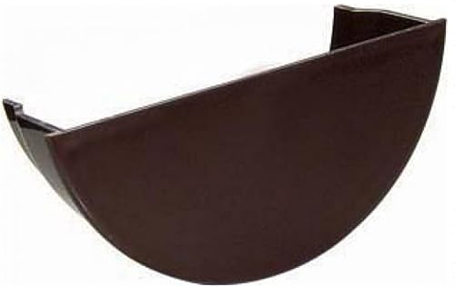Image of FLOPLAST 112mm Half Round Gutter Internal Stop End - Brown