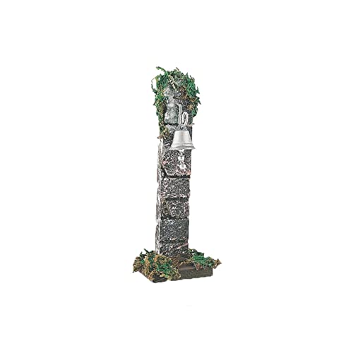 Aurora Store 2x Capitello in Mattoni con Campana Ambientazione Presepe con base muschio Natale Paesaggio Presepio Napoletano Artigianale casolare CAMPANELLO accessori brocche Dimensioni h.13cm