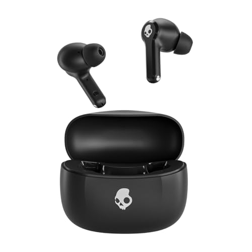 Image of Skullcandy Uproar Wireless Earbuds, 46Hr Battery + Rapid Charge, Quad Mic ENC, Multipoint Pairing, 10mm Drivers, Sweat & Water Resistant, Bluetooth v5.4 - Black Matte
