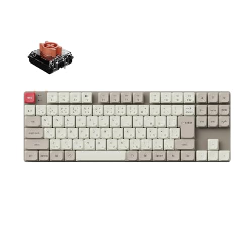 Keychron K1M-K6Z-JIS 静音赤軸 [レトロホワイト]