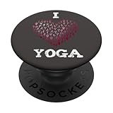 yoga i love herz joga sport yogaworkshop yogareise om PopSockets Klebender PopGrip