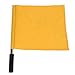 VICASKY 4pcs Yellow Hand Signal Flags Stainless Steel Pole High-Visibility Referee Flags for Sports Lightweight for Outdoor Football Games