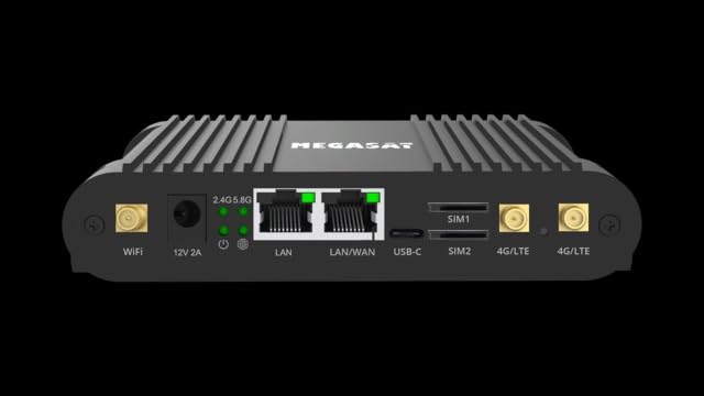 Megasat Camper Connected 5G Ready LTE/5G + Système de routeur Wi-FI Double Bande 2,4/5,8 GHz Technologie MIMO pour Camping-Cars et Camping-Cars avec antenne extérieure