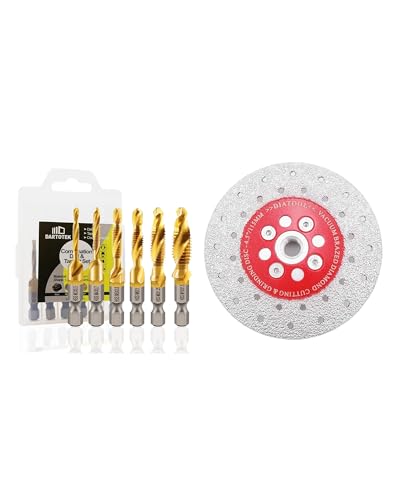 Forets et tarauds combinés pour éviter la casse et disque diamant 115mm SHDIATOOL anti-éclats
