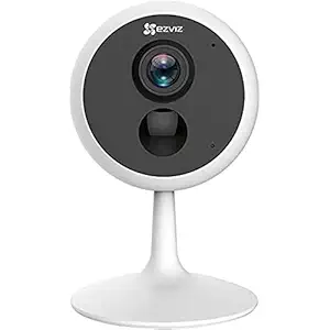 EZVIZ C1C WiFi Indoor Home Security Camera with 2 Way Talk |Full HD 1080P l Night Vision |130 Degree Wide Angle Viewing l l Supports MicroSD Card Upto 256GB, White