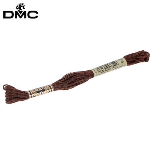 Image of Hobby Lobby DMC Cotton Embroidery Floss - 938 Ultra Dark Coffee Brown | Set of 12