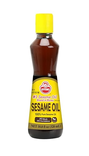 OTOKI 100% Pure Korean Toasted Sesame Oil, Rich & Nutty Flavor for Cooking, Stir-Fry, and Dressings, Traditional Korean Style Oil, 320ml (10.82 fl oz)