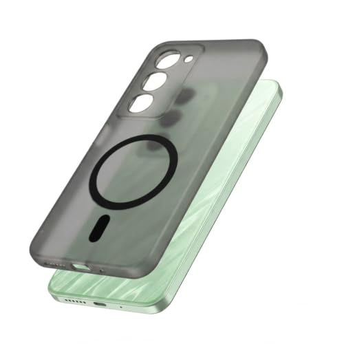 Image of DIZORO Matte Case for Redmi 15 Compatible with MagSafe, Camera Lens Full Protection, Shockproof Translucent Frosted TPU Soft Phone Cover, Anti-Fingerprint (Sky)