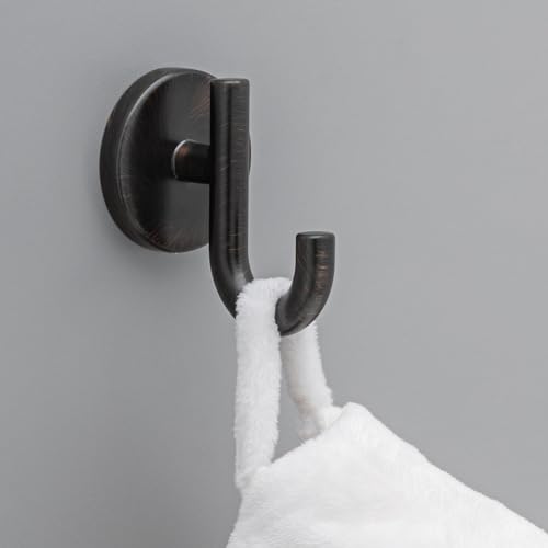 Image of Delta Faucet 759350-RB Trinsic Wall Mounted Towel Hook in SpotShield Venetian Bronze (Pack of 3)