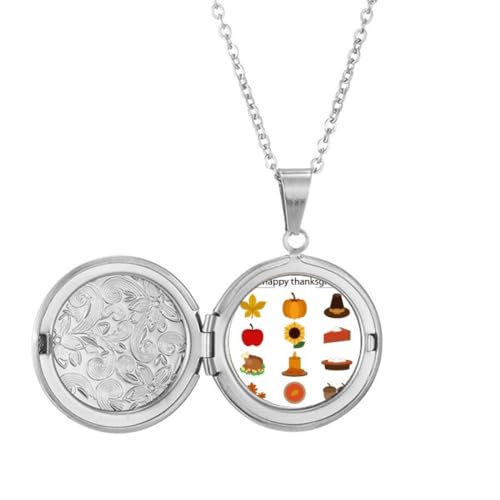 Collier médaillon Happy Thanksgiving Day le bijou symbolique pour dire merci