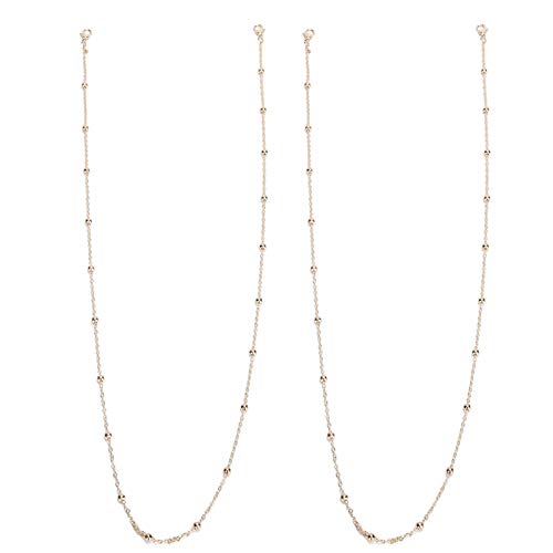 Opiniones y reviews de Cadenas y Cordones para Niño de esta semana. 48 2Pcs Cadenas De Anteojos Para Mujeres, Cadena De Moda Para La Cubierta De La Cara Con Cuentas Aleación Exquisita Cordón Para Anteojos De Joyería Para Niños Y Niñas