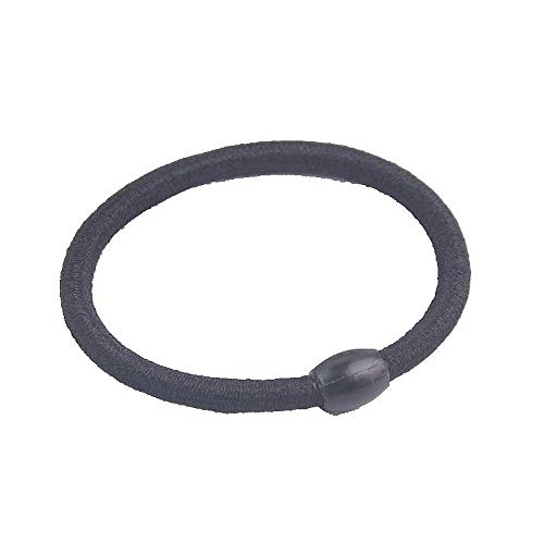 Anello per capelli di soia nero da 4 mm Anello elastico per capelli in soia ad alta elasticità Molto pratico e popolare Clever design