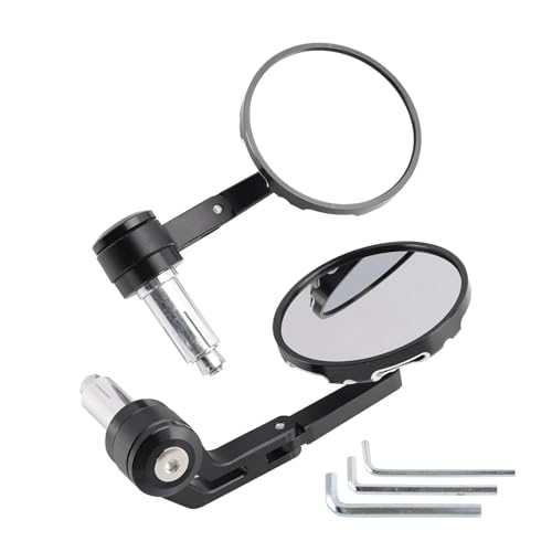 Espejo de aluminio de extremo de barra para moto de 22mm y 25mm 5