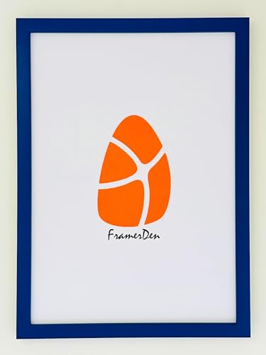 Image of FramerDen® A3 Dark Blue Poster Picture Frame Fits 29.7 x 42 cm Size Poster Photo Artwork Print, Portrait & Landscape Wall Mountable, Perspex Front and MDF backing